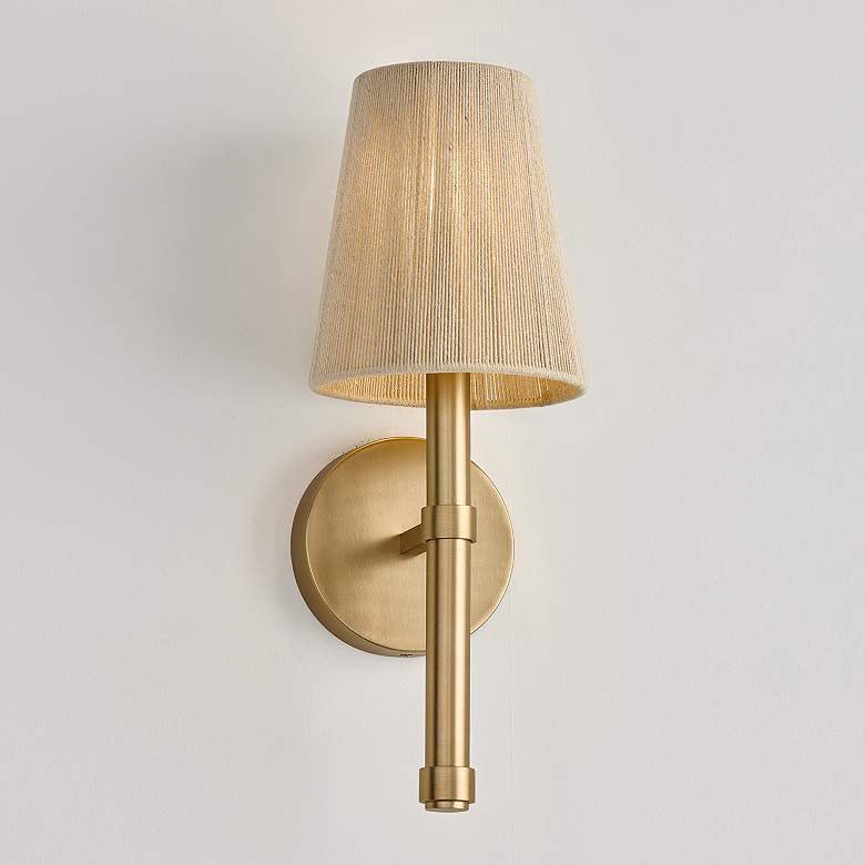 Image 1 Capital Mira 16 3/4" High Matte Brass Wall Sconce