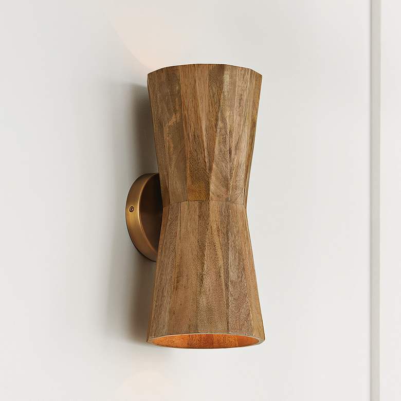 Image 1 Capital Nadeau 15" High Light Wood Wall Sconce