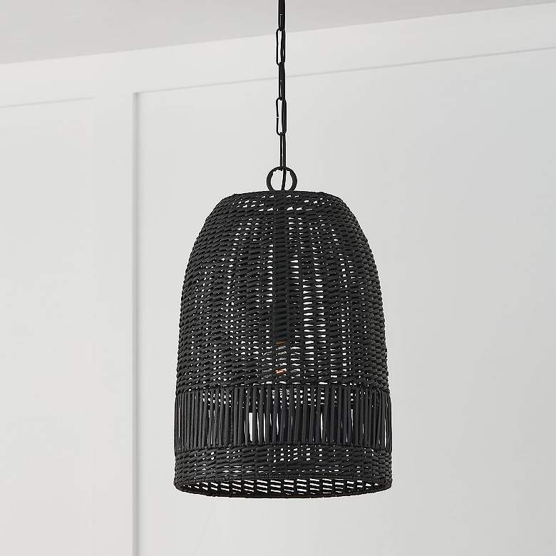 Image 1 Capital Naomi 13 3/4" Wide Matte Black Pendant Light