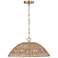 Capital Naomi 21" Wide Brass Natural Rattan Dome Pendant Light