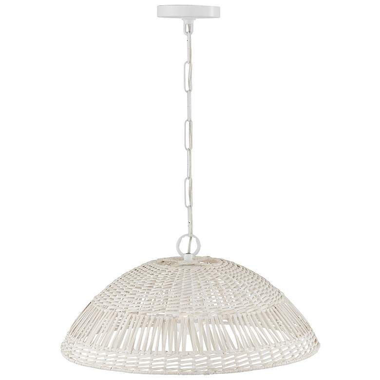Image 4 Capital Naomi 21" Wide Chalk White Rattan Pendant Light more views
