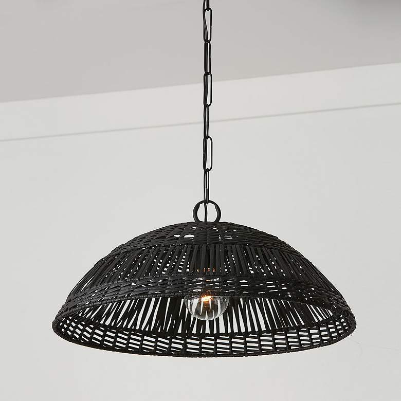 Image 1 Capital Naomi 21" Wide Matte Black Pendant Light