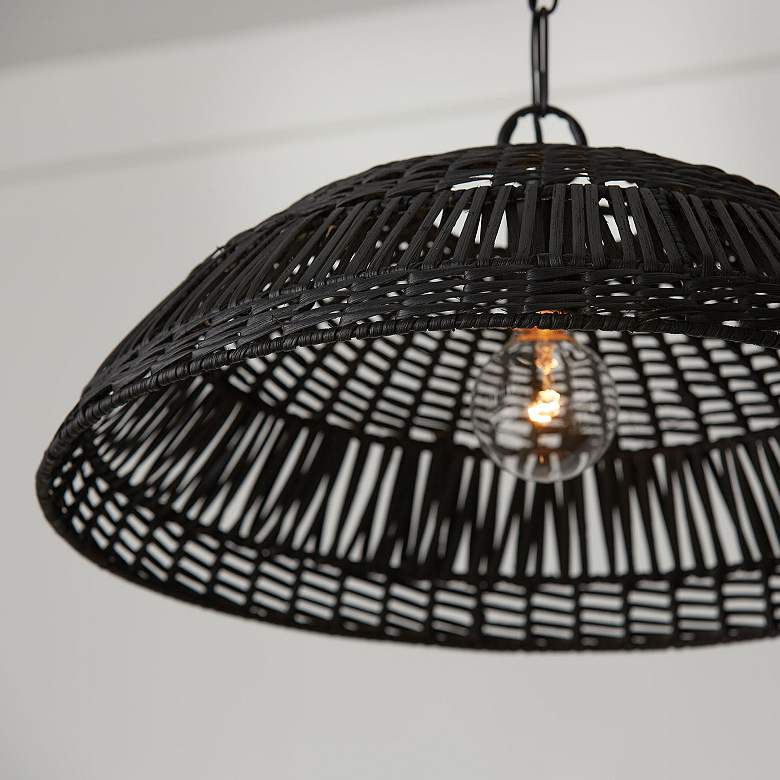 Image 3 Capital Naomi 21" Wide Matte Black Pendant Light more views