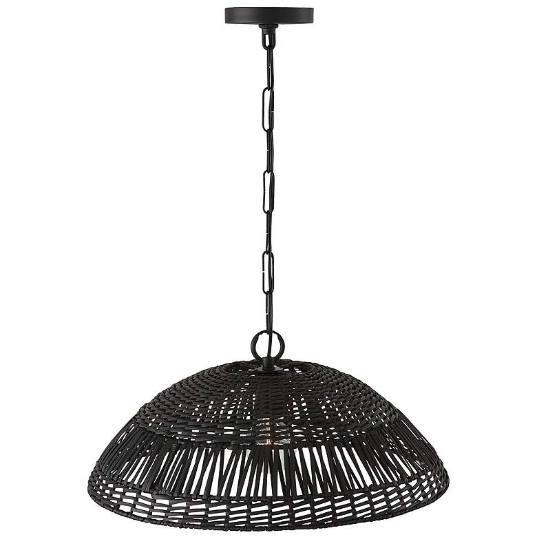 Image 4 Capital Naomi 21" Wide Matte Black Pendant Light more views