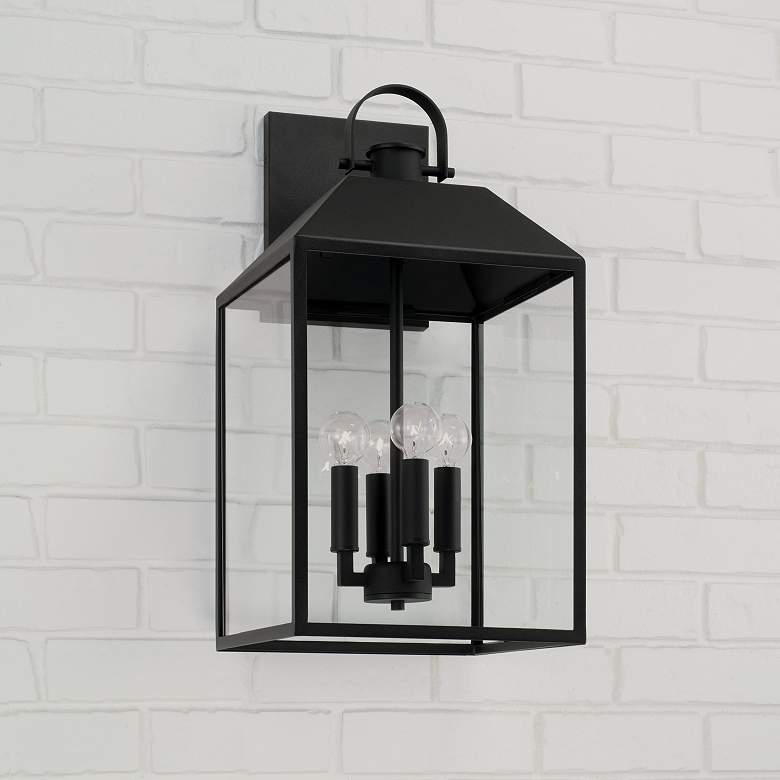 Image 1 Capital Nelson 22" High Black Outdoor Wall Light