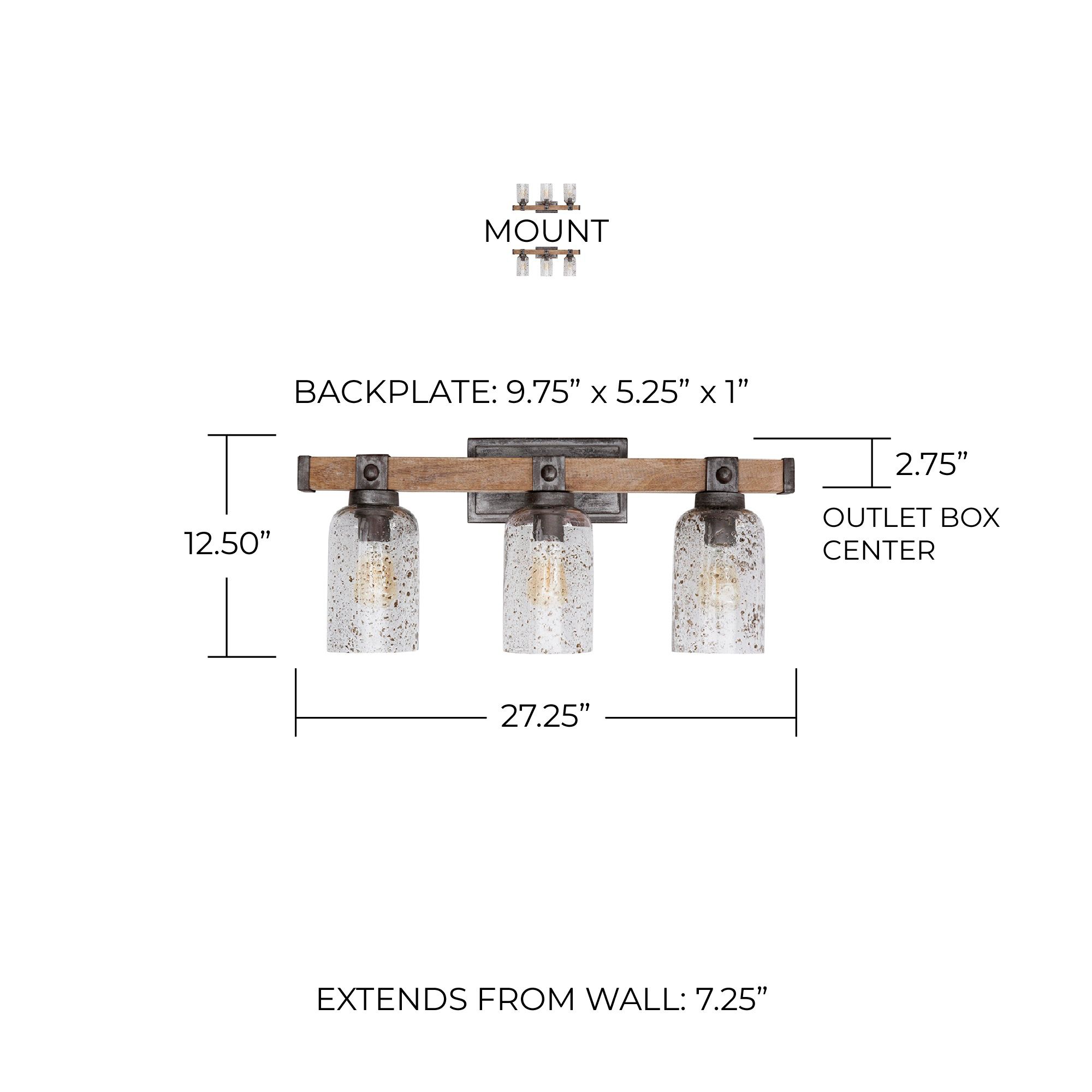 Image 7 Capital Nolan 27 1/4" Wide Urban Wash 3-Light Bath Light more views