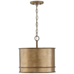 Capital Nole 14" Wide Mystic Luster Drum Pendant Light