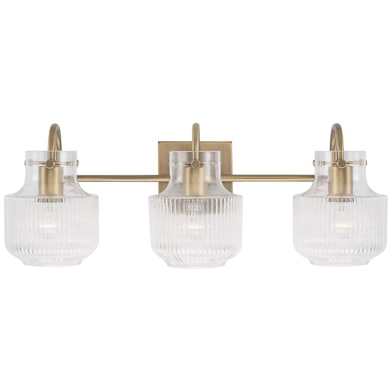 Image 2 Capital Nyla 24 1/4" Wide Aged Brass 3-Light Bath Light