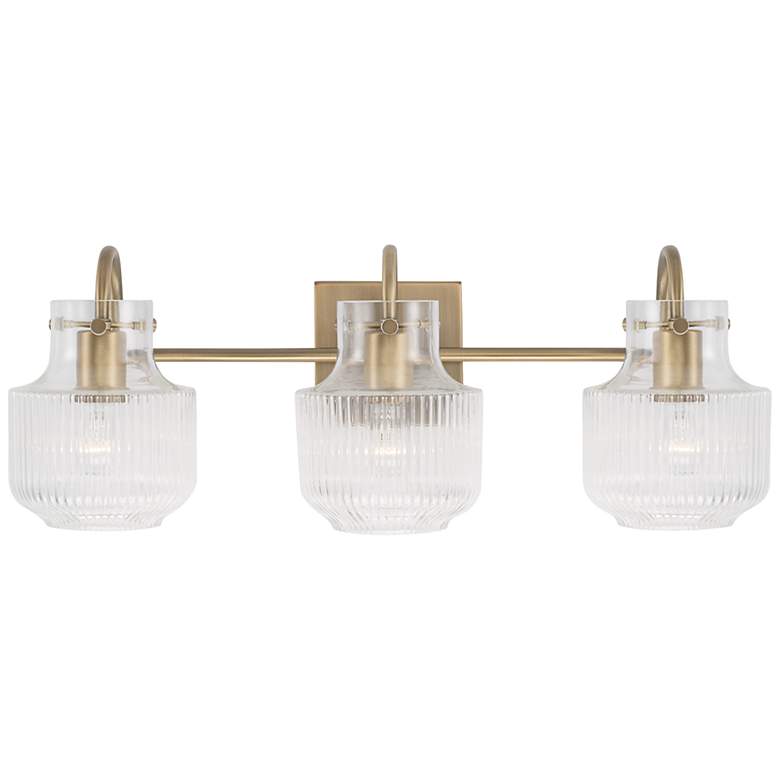 Image 2 Capital Nyla 24 1/4 inch Wide Aged Brass 3-Light Bath Light