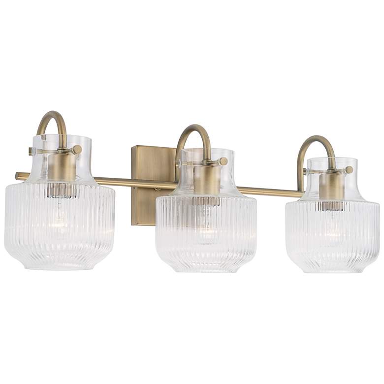 Image 4 Capital Nyla 24 1/4 inch Wide Aged Brass 3-Light Bath Light more views