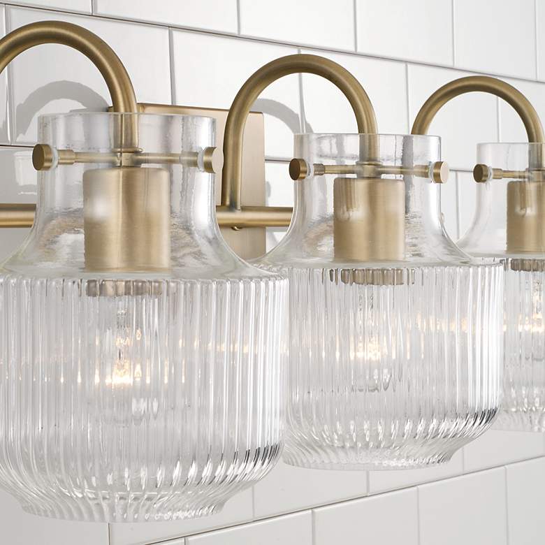 Image 5 Capital Nyla 24 1/4" Wide Aged Brass 3-Light Bath Light more views