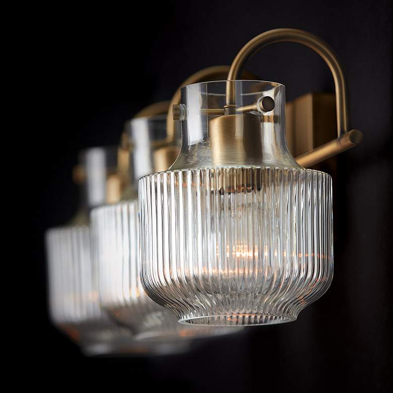 Image 6 Capital Nyla 24 1/4" Wide Aged Brass 3-Light Bath Light more views