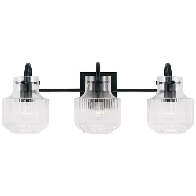 Image 2 Capital Nyla 24 1/4" Wide Matte Black 3-Light Bath Light