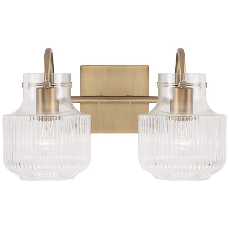 Image 2 Capital Nyla 9 inch High Aged Brass 2-Light Wall Sconce