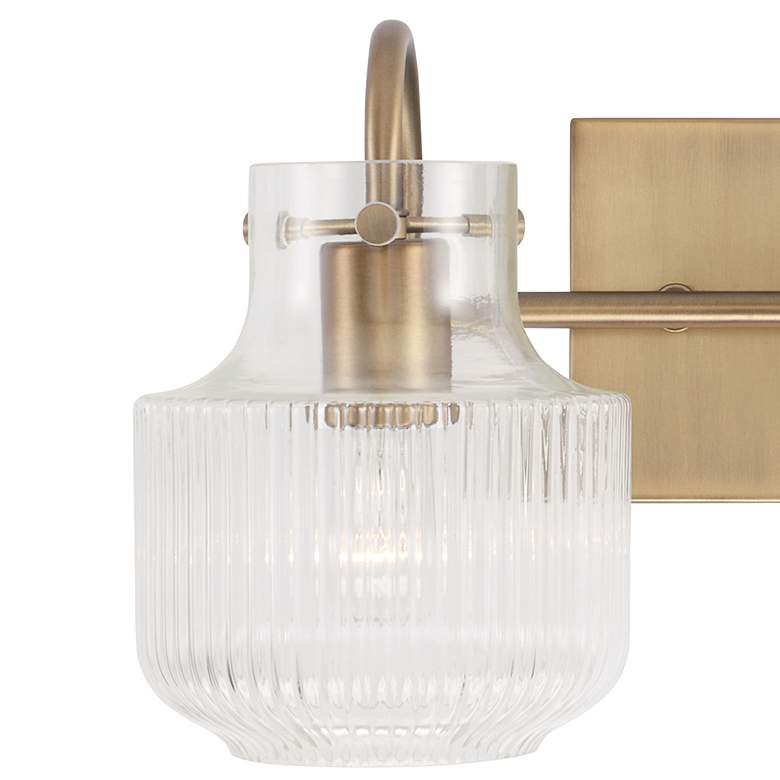 Image 3 Capital Nyla 9" High Aged Brass 2-Light Wall Sconce more views