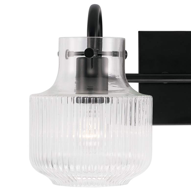 Image 3 Capital Nyla 9" High Matte Black 2-Light Wall Sconce more views