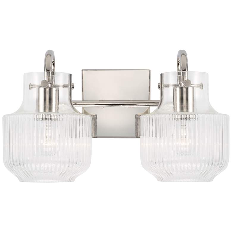 Image 2 Capital Nyla 9 inch High Polished Nickel 2-Light Wall Sconce