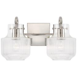 Capital Nyla 9&quot; High Polished Nickel 2-Light Wall Sconce