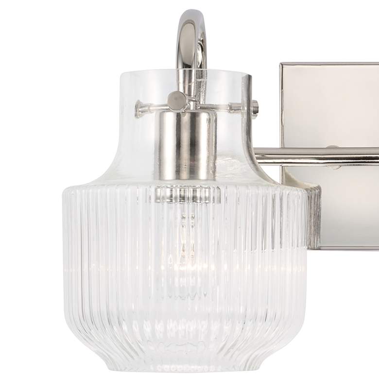 Image 3 Capital Nyla 9" High Polished Nickel 2-Light Wall Sconce more views