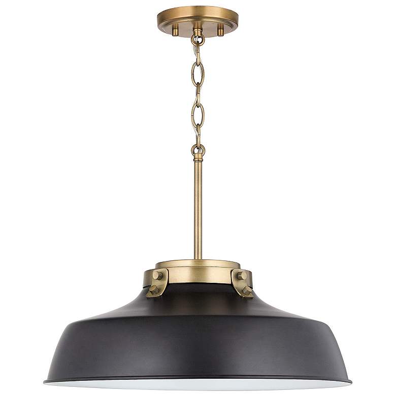 Image 2 Capital Oakwood 18" Wide Brass and Warm White Pendant Light