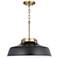 Capital Oakwood 18" Wide Brass and Warm White Pendant Light