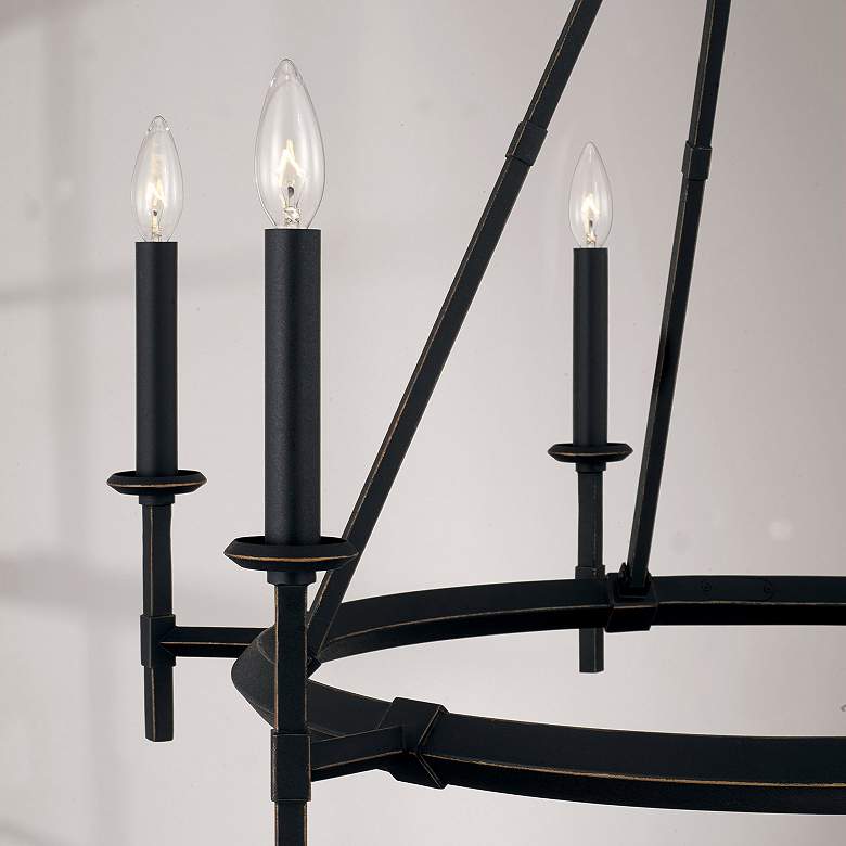 Image 4 Capital Ogden 33 1/4"W Brushed Black Iron 6-Light Chandelier more views