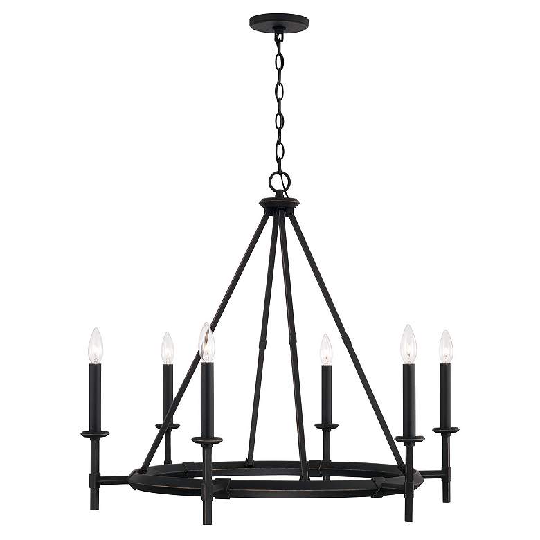 Image 5 Capital Ogden 33 1/4"W Brushed Black Iron 6-Light Chandelier more views
