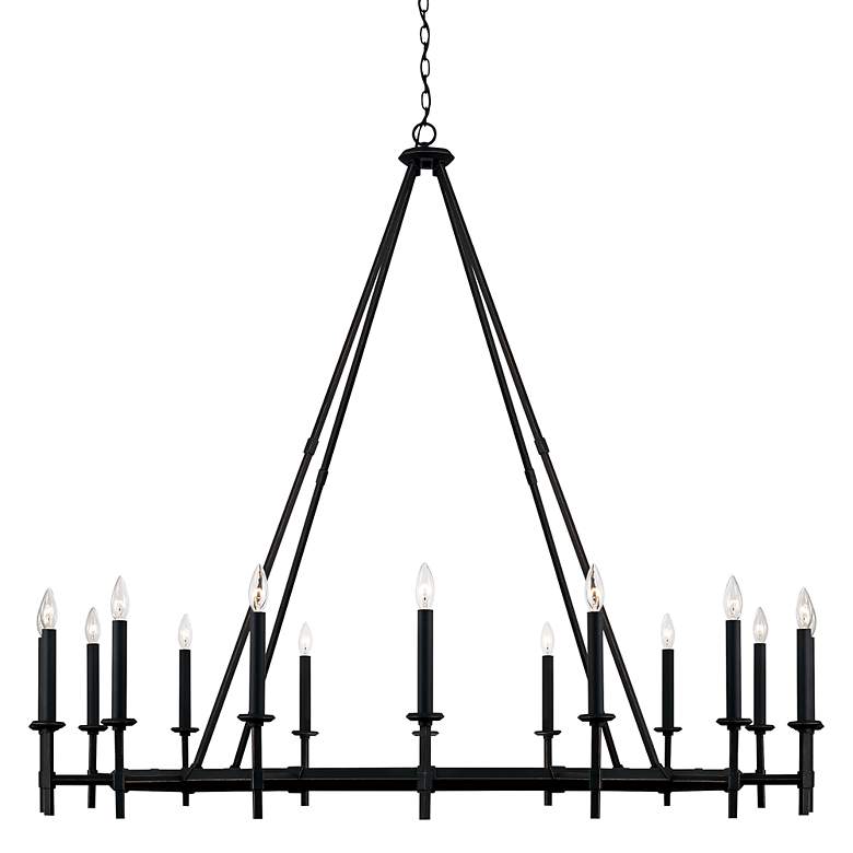 Image 2 Capital Ogden 60"W Brushed Black Iron 16-Light Chandelier