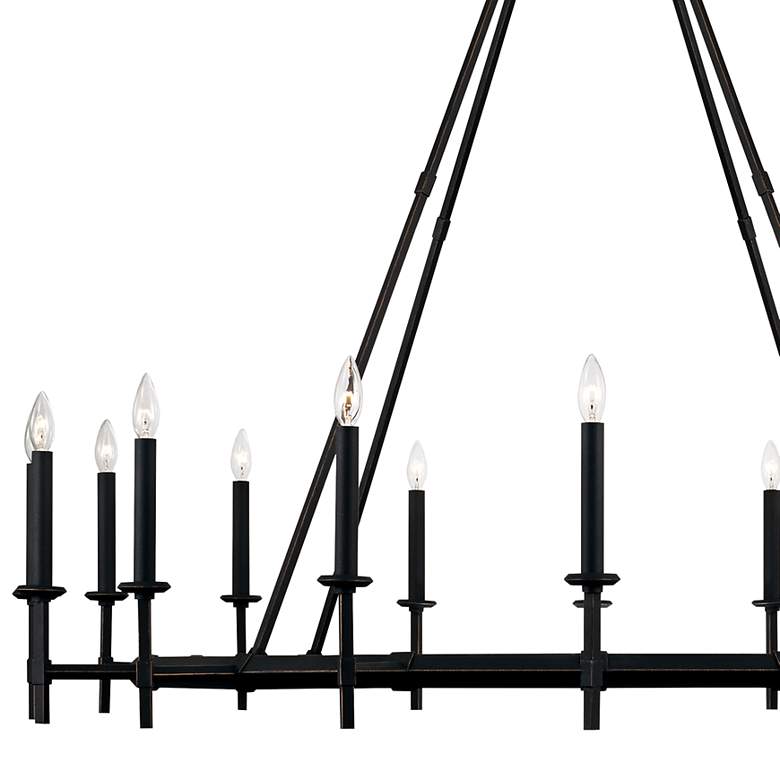 Image 3 Capital Ogden 60"W Brushed Black Iron 16-Light Chandelier more views
