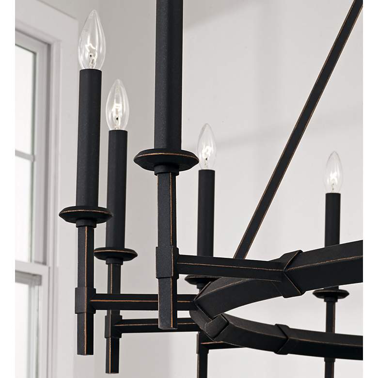 Image 4 Capital Ogden 60"W Brushed Black Iron 16-Light Chandelier more views