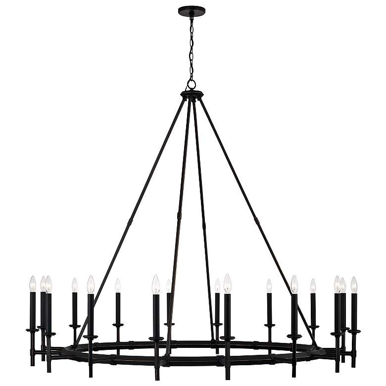 Image 5 Capital Ogden 60"W Brushed Black Iron 16-Light Chandelier more views