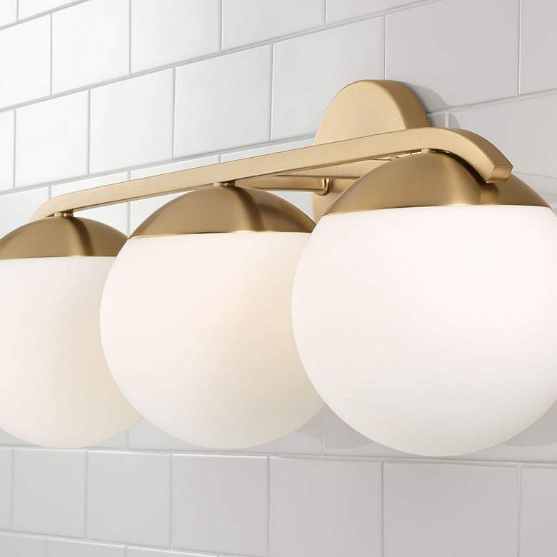 Image 4 Capital Oliver 25 1/2" Wide Matte Brass 3-Light Bath Light more views