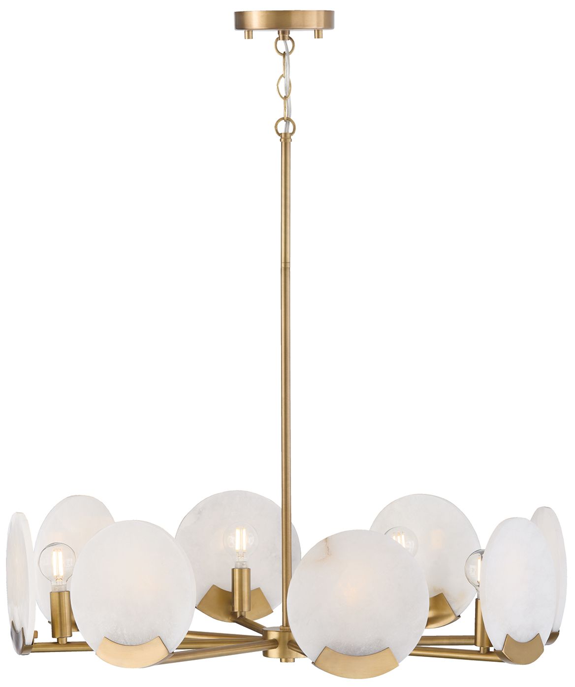 Image 2 Capital Oriya 27 3/4" Wide Aged Brass 8-Light Chandelier