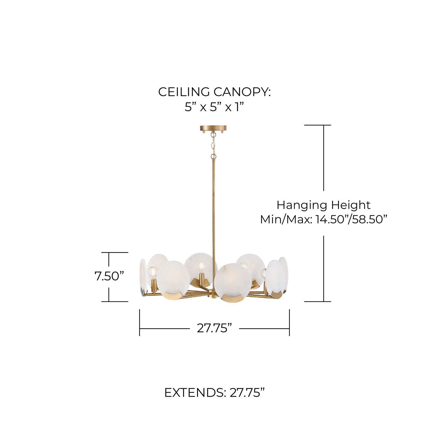 Image 6 Capital Oriya 27 3/4" Wide Aged Brass 8-Light Chandelier more views