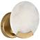 Capital Oriya 8" High Aged Brass Alabaster Stone Wall Sconce