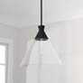 1_Capital Paloma 15" Wide Textured Black Pendant Light