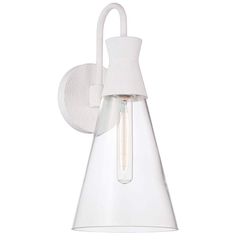 Image 2 Capital Paloma 16 1/4" High Textured White Wall Sconce