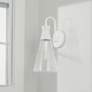 1_Capital Paloma 16 1/4" High Textured White Wall Sconce