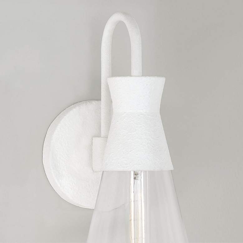 Image 4 Capital Paloma 16 1/4" High Textured White Wall Sconce more views
