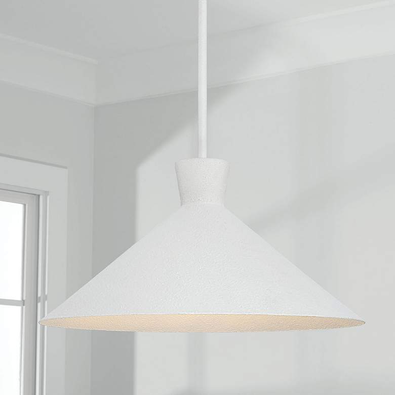 Image 1 Capital Paloma 17 3/4" Wide Textured White Pendant Light