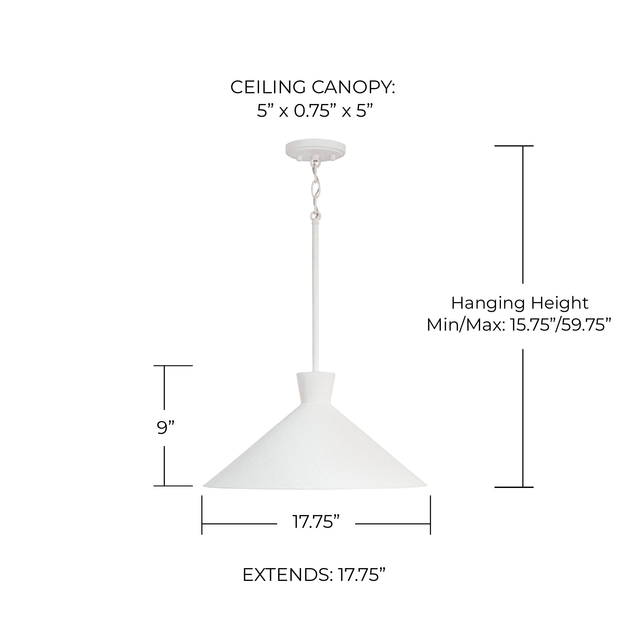 Image 6 Capital Paloma 17 3/4" Wide Textured White Pendant Light more views