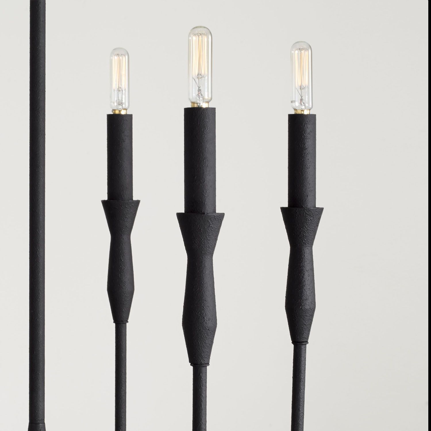 Image 3 Capital Paloma 20" Wide Textured Black 6-Light Chandelier more views