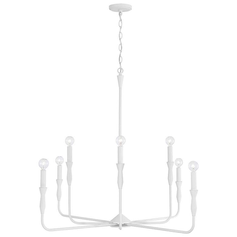 Image 1 Capital Paloma 41" Wide Textured White 8-Light Chandelier