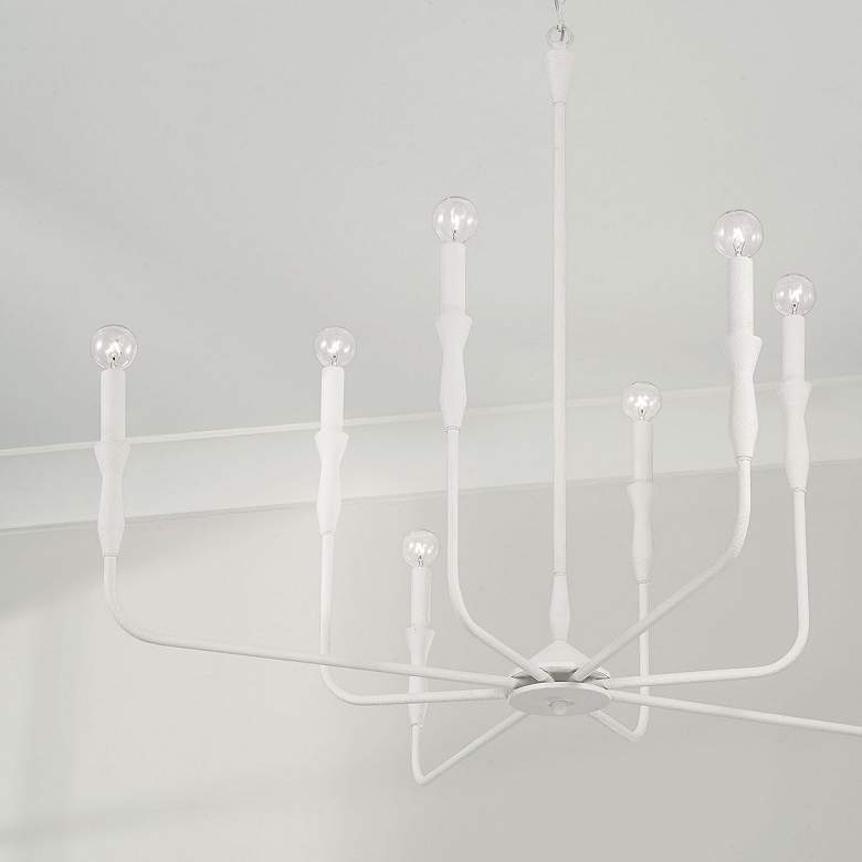 Image 3 Capital Paloma 41" Wide Textured White 8-Light Chandelier more views