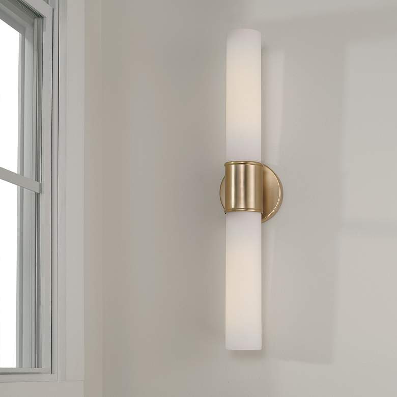 Image 6 Capital Parson 25 1/4" High Matte Brass 2-Light Wall Sconce more views