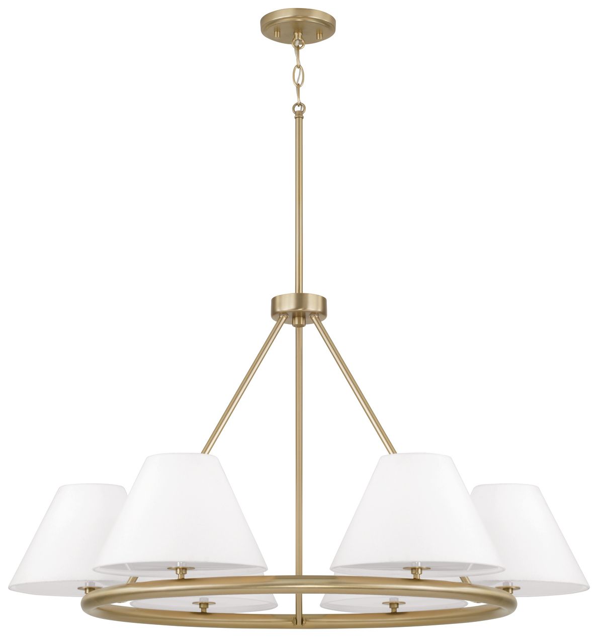 Capital Parson 35" Wide Matte Brass 6-Light Chandelier