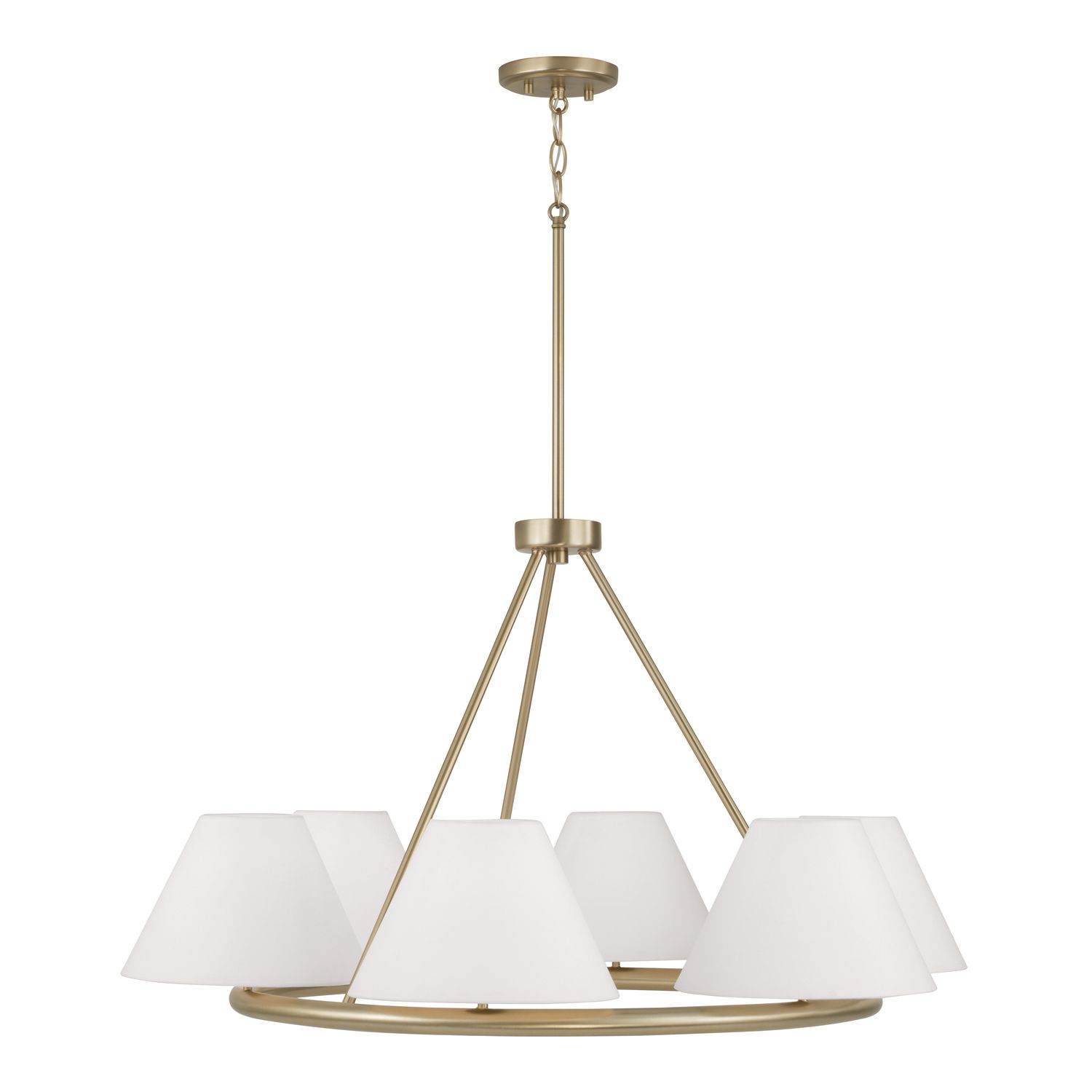 Image 5 Capital Parson 35" Wide Matte Brass 6-Light Chandelier more views