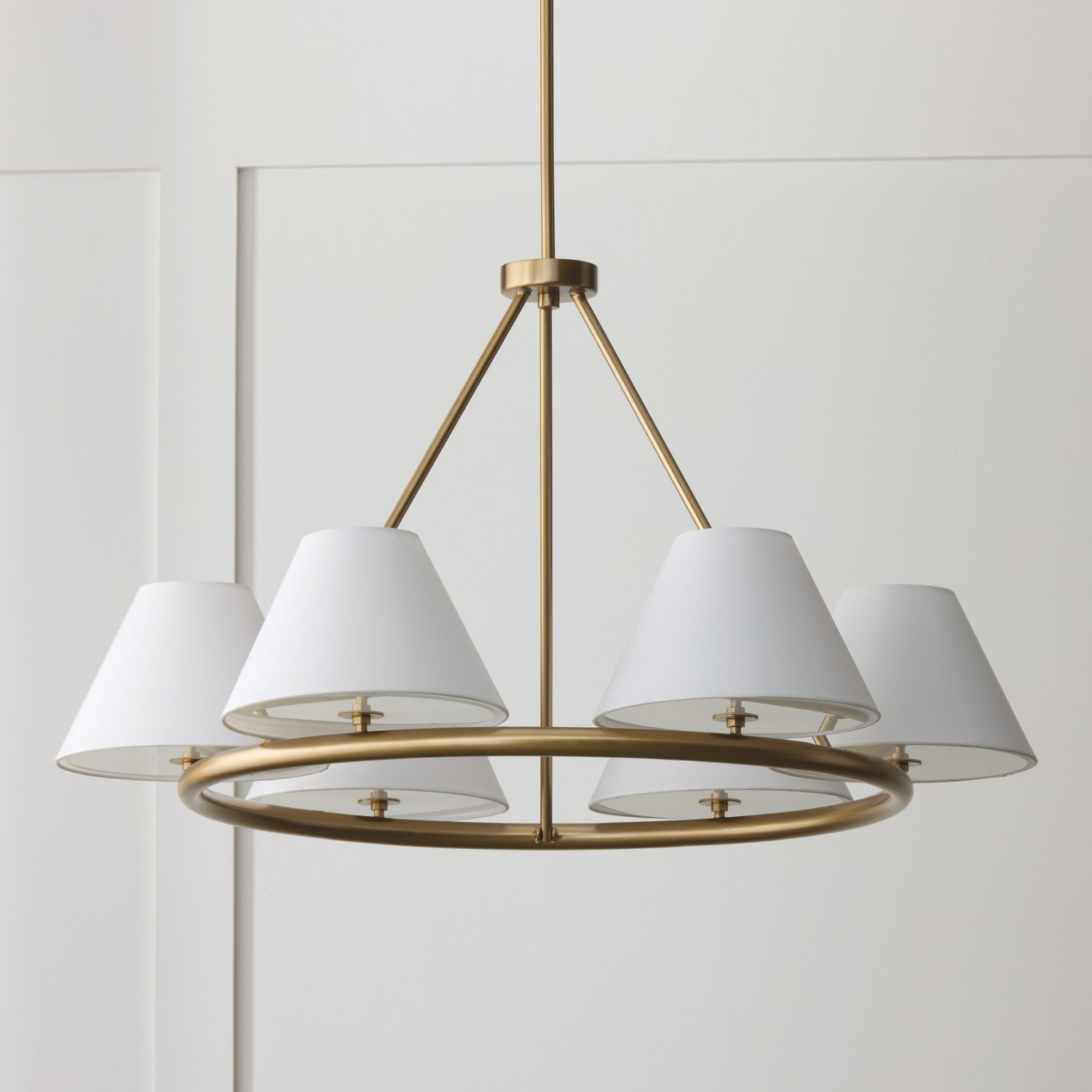 Image 6 Capital Parson 35" Wide Matte Brass 6-Light Chandelier more views