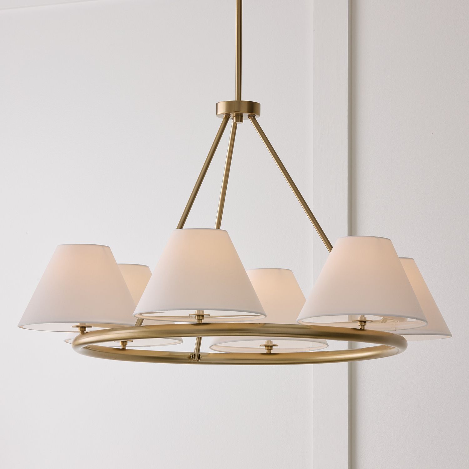 Capital Parson 35" Wide Matte Brass 6-Light Chandelier