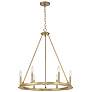 2_Capital Pearson 26" Wide Aged Brass 6-Light Chandelier